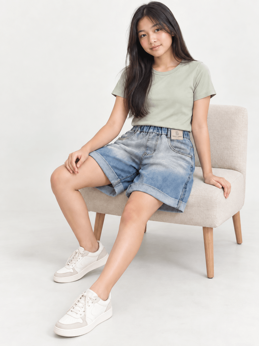Pants Girl Short Ori Denim - Foto 7