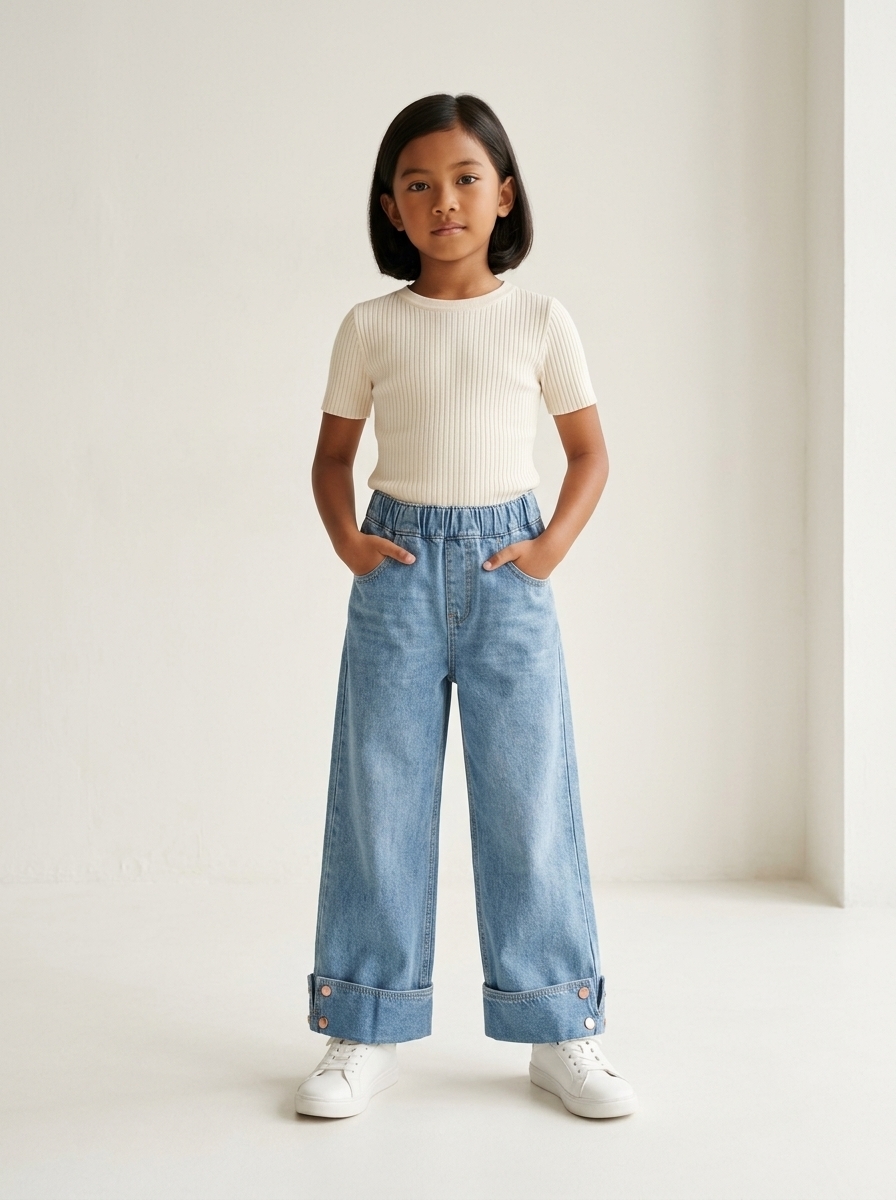 Pants Girl Stellar Wide Jeans
