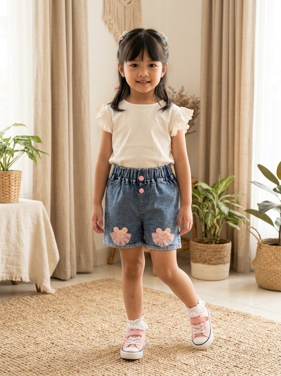 PANTS GIRLS YUMI DASH HOTPANTS JEANS - Foto 2