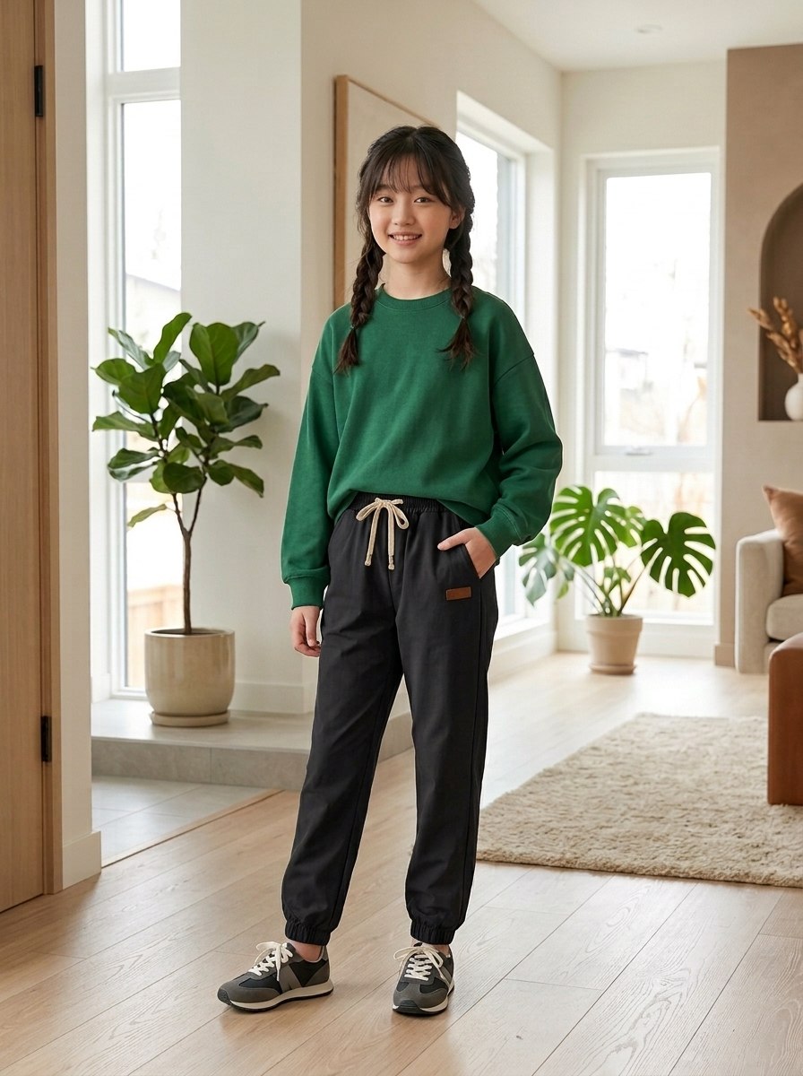 PANTS KIDS COTTON FAWN - Foto 2