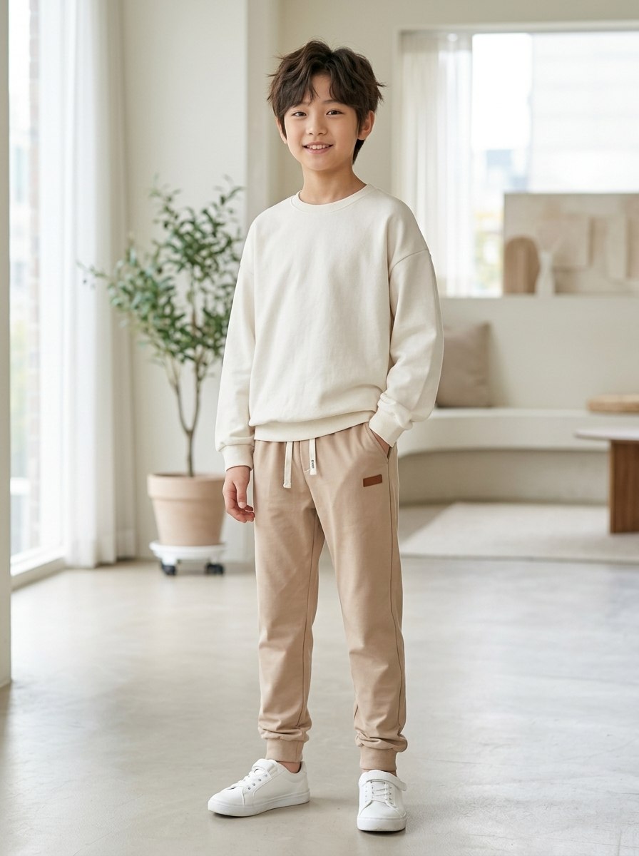 PANTS KIDS COTTON FAWN - Foto 3