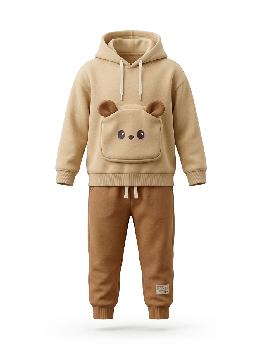 Set Boy Brown Teddy Collar
