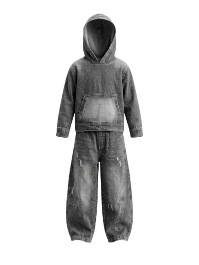 Set Boys Beige Buddy Hood
