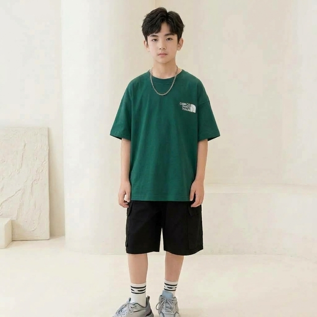 Set Boys Black Cargo Trendy โ tampilan lain