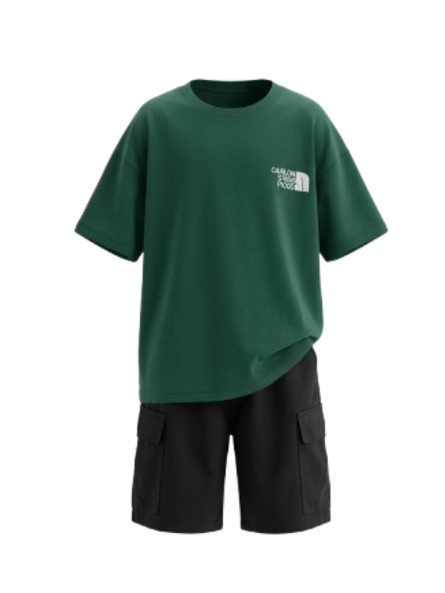 Set Boys Black Cargo Trendy