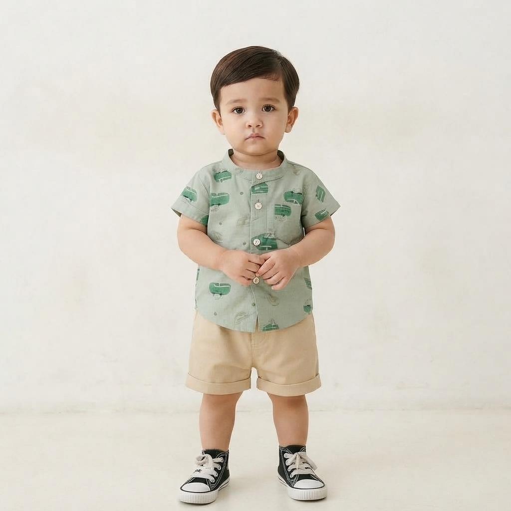 Set Boys Deinosuchus Mini Button Casual - Foto 1