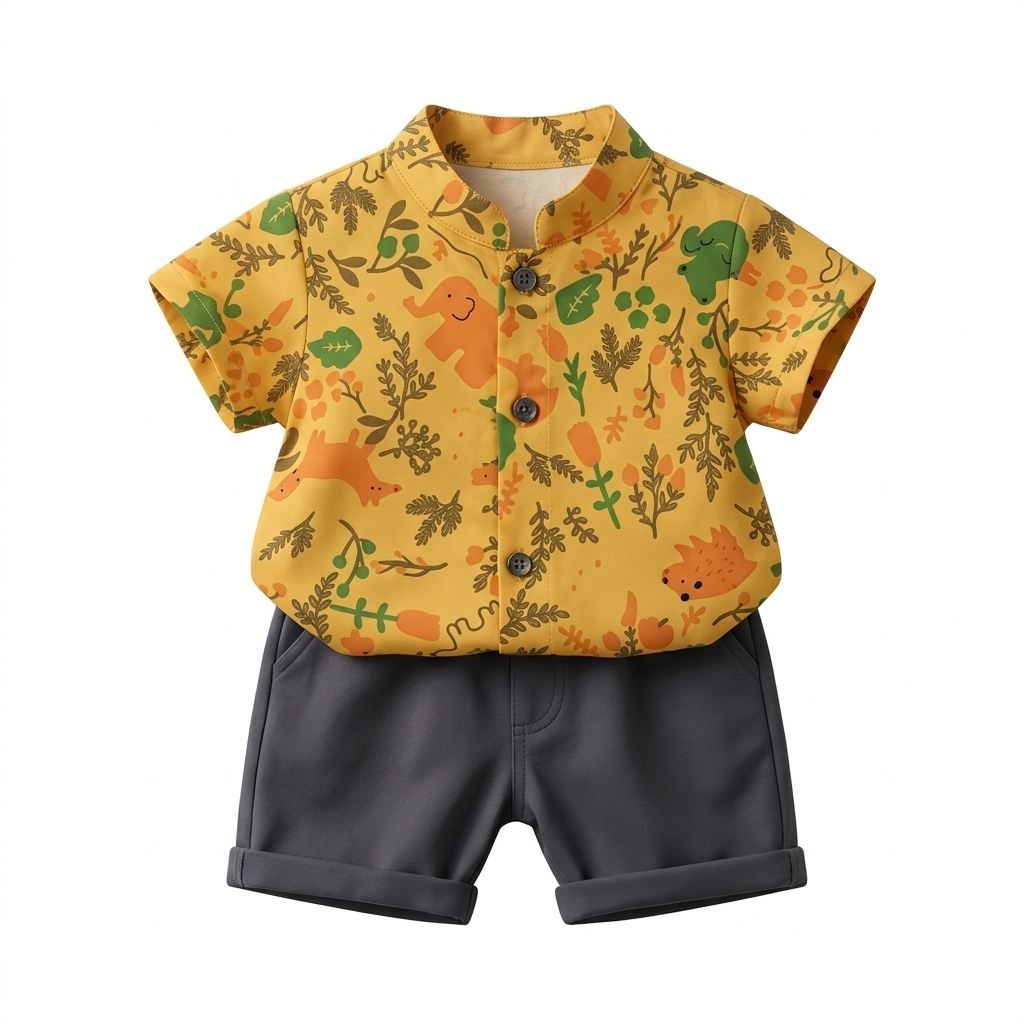 Set Boys Forest Wild Animal Wheat