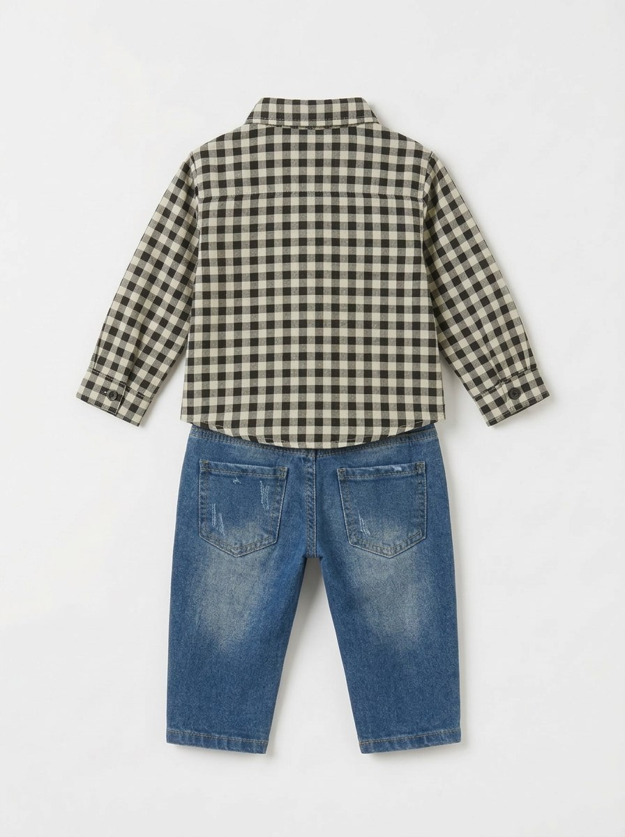 Set Boys King Bear Head Tartan - Foto 7