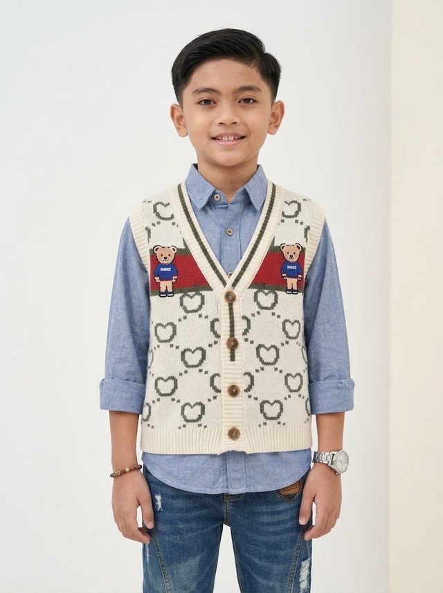 Set Boys River Vest Bear — tampilan lain