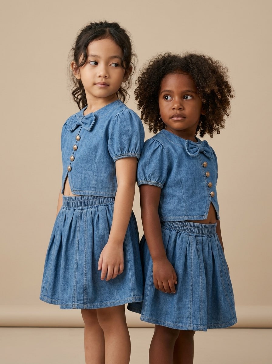 Setelan Rok Denim Tie Trend - Foto 8