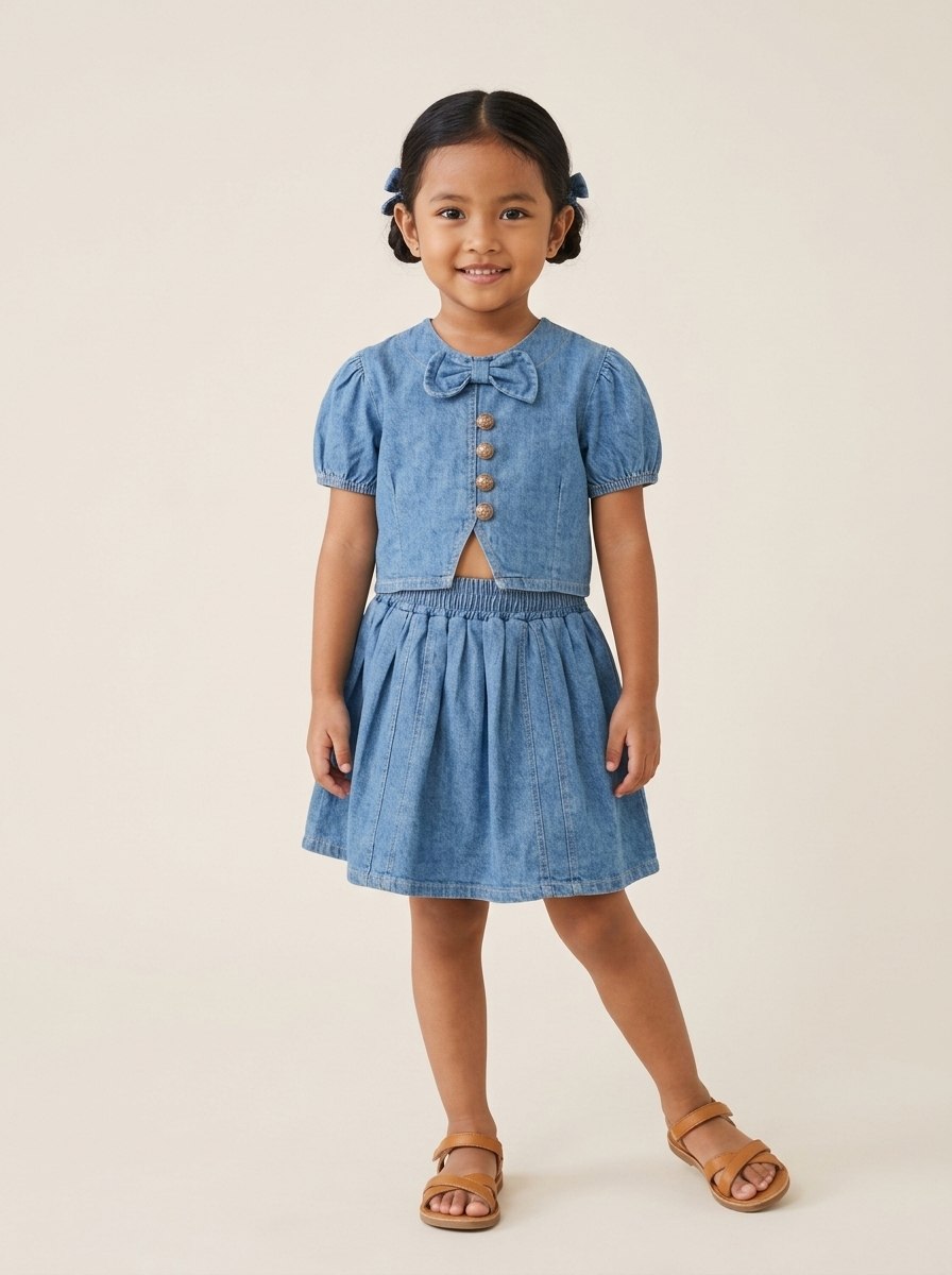 Setelan Rok Denim Tie Trend - Foto 10