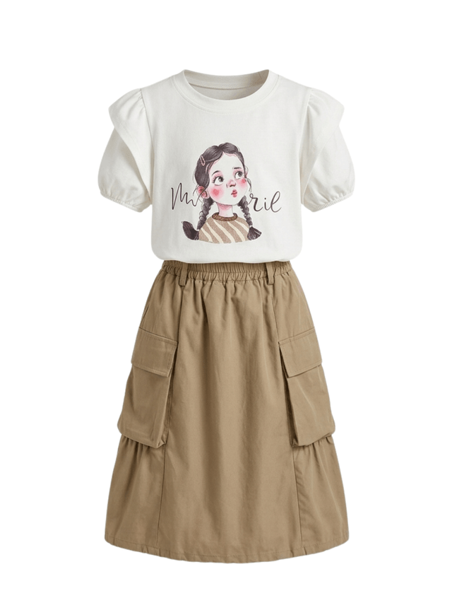 Set Girl Bubble Bloom Skirt