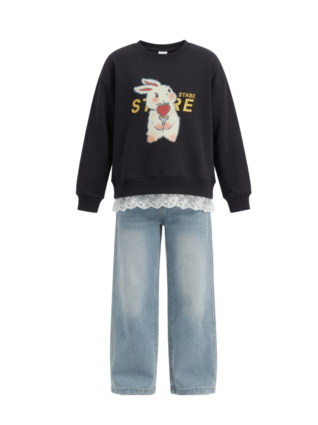 Set Girl Cutie Rabbit Flown