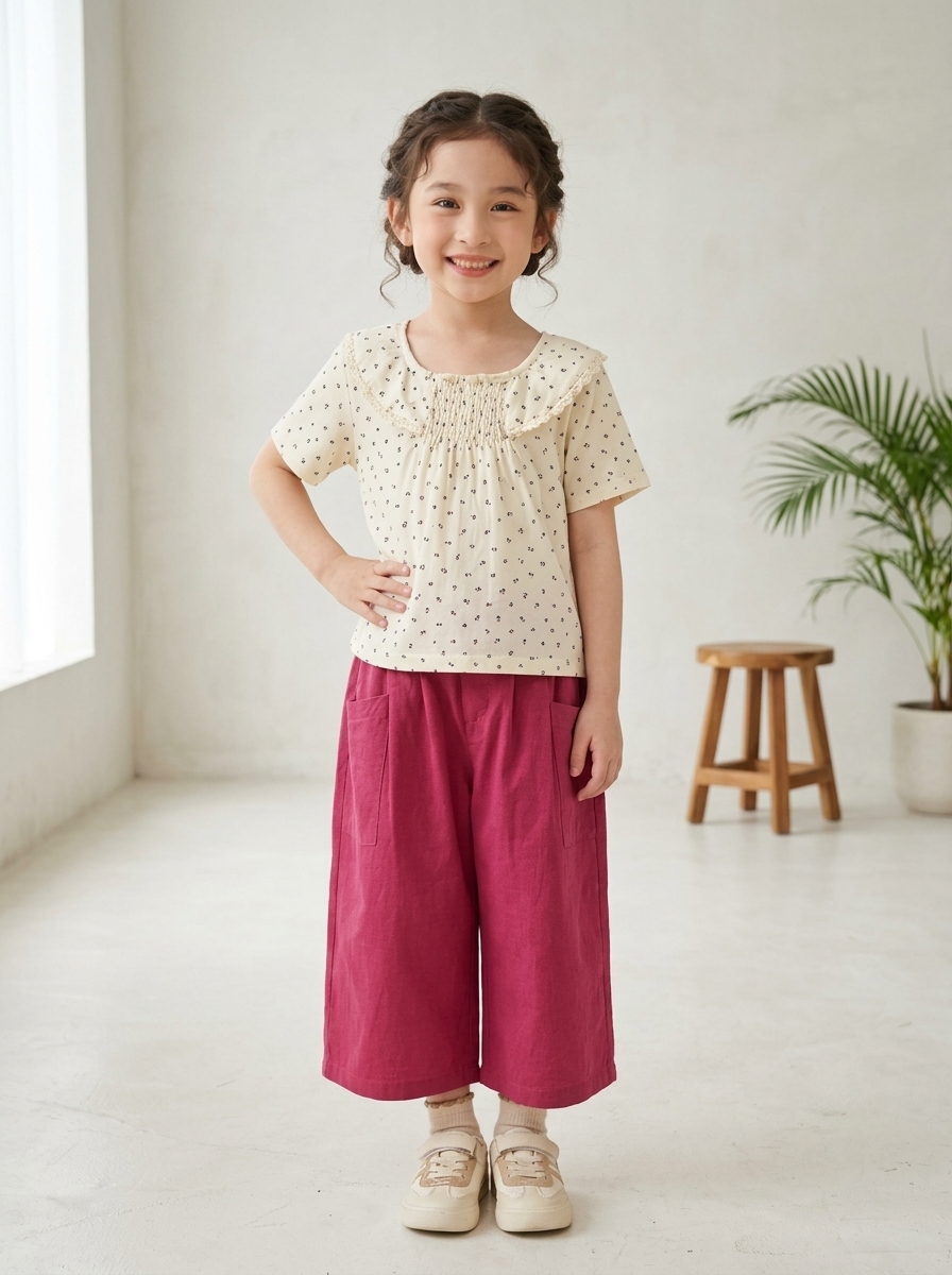 Set Girl Dainty Fuchsia Flow