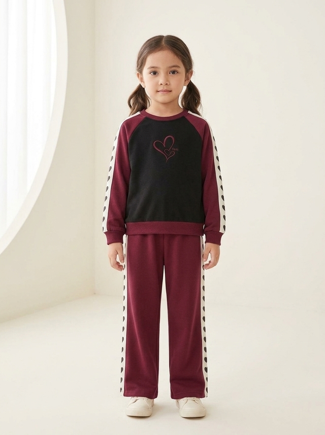 Set Girl Lovely Maroon Trendy โ tampilan lain
