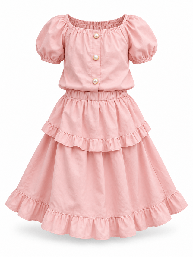 Set Girl Pearl Latch Ribbon
