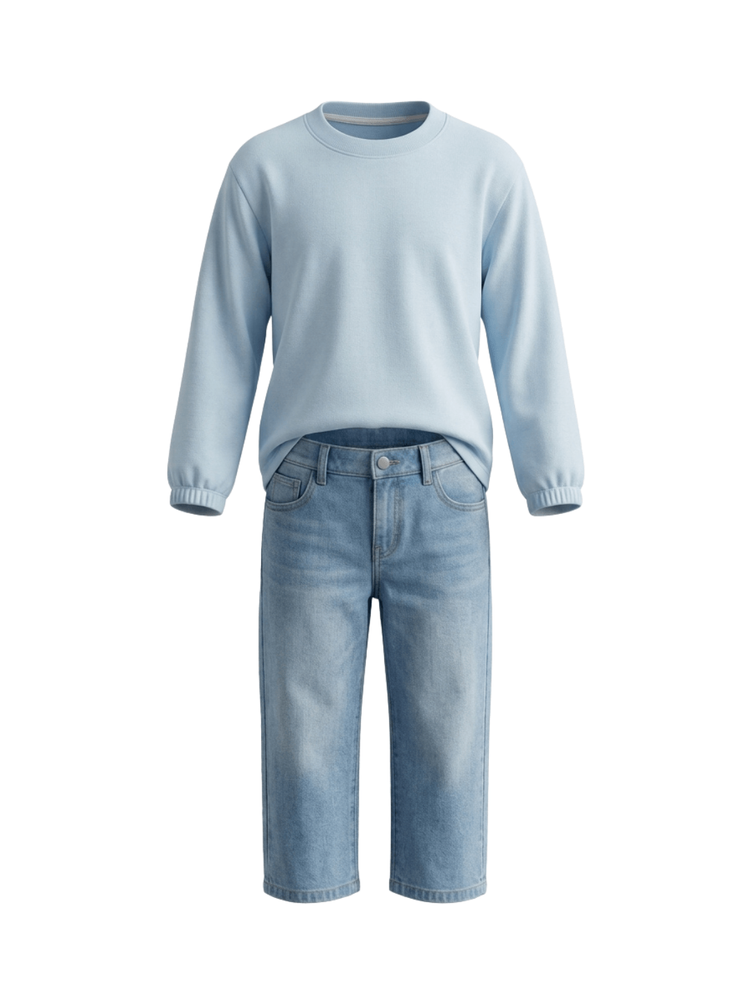 Set Girl Plaid Longsleeve Denim