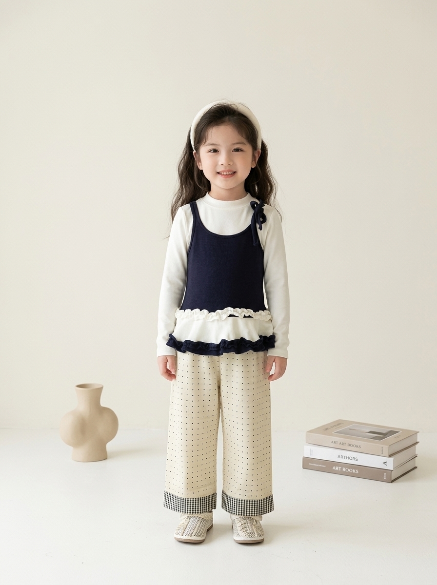 Set Girl Sapphire Soft Ruffle