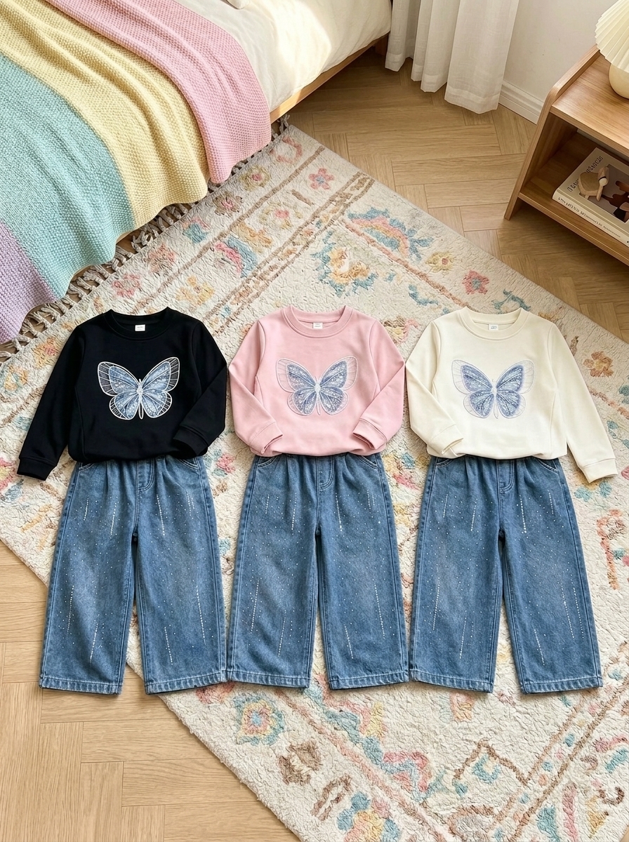 SET GIRLS BUTTERY FLY