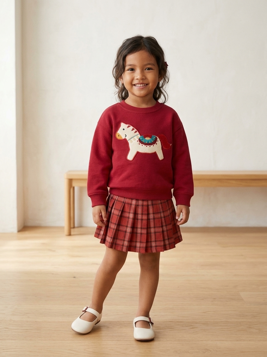 Set Girls Celovra Red Skirt