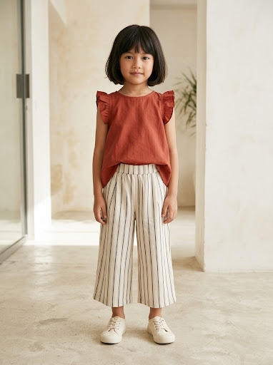 Set Girls Cherry Pleat
