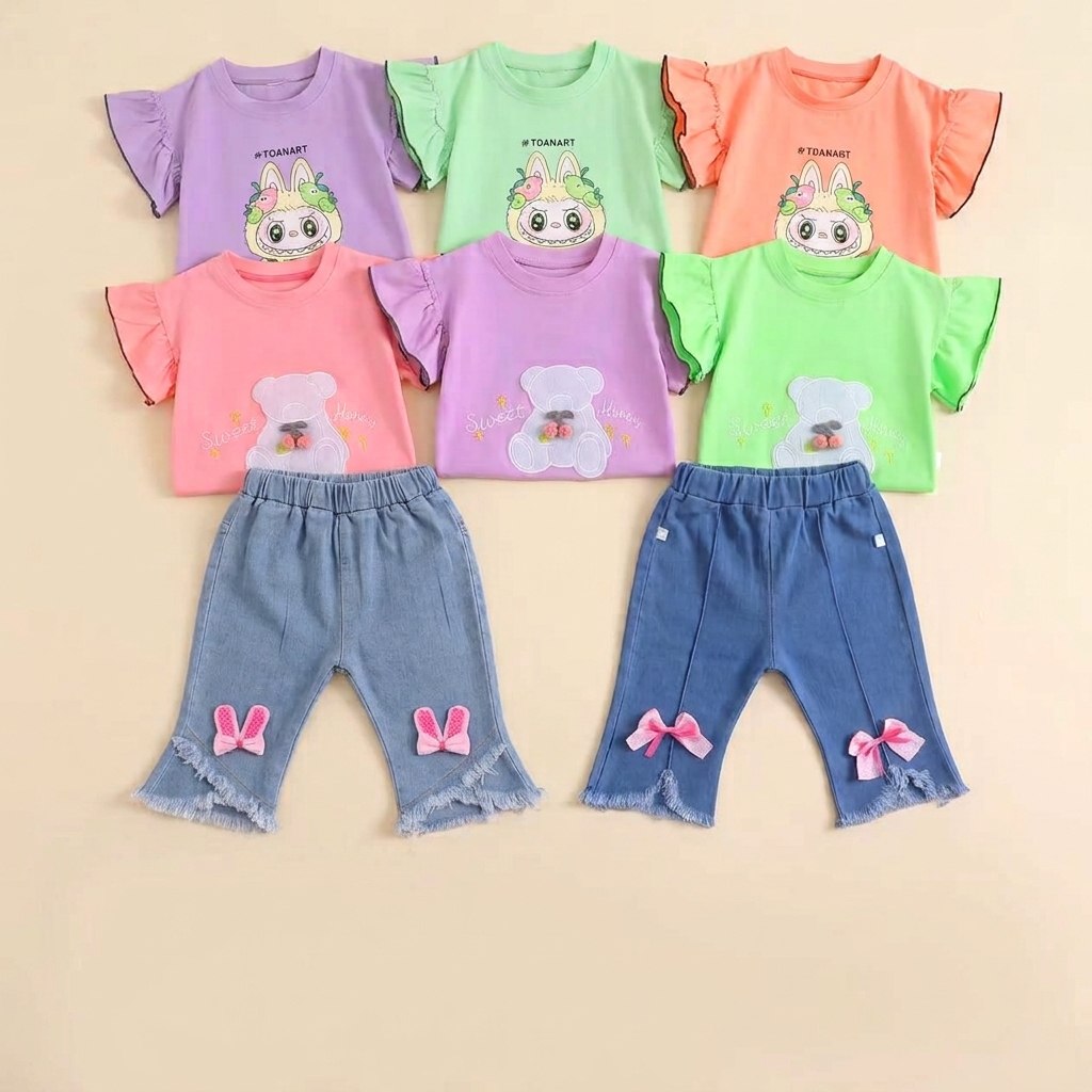 SET GIRLS COTTON FRILL - Foto 1