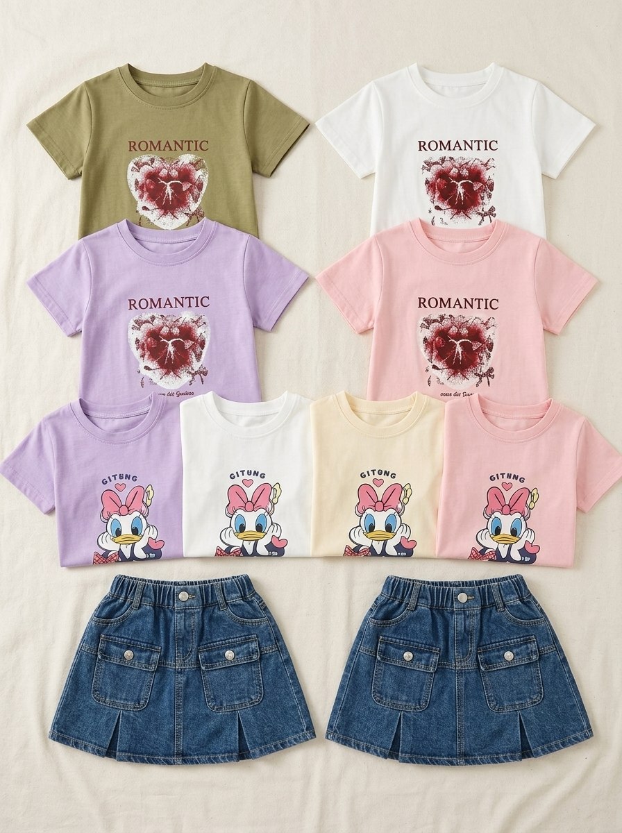 SET GIRLS DAINTY BOW