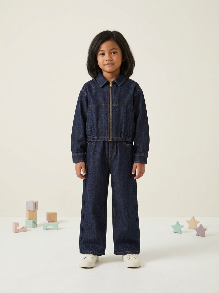 Set Girls Elegant Denim Harmony