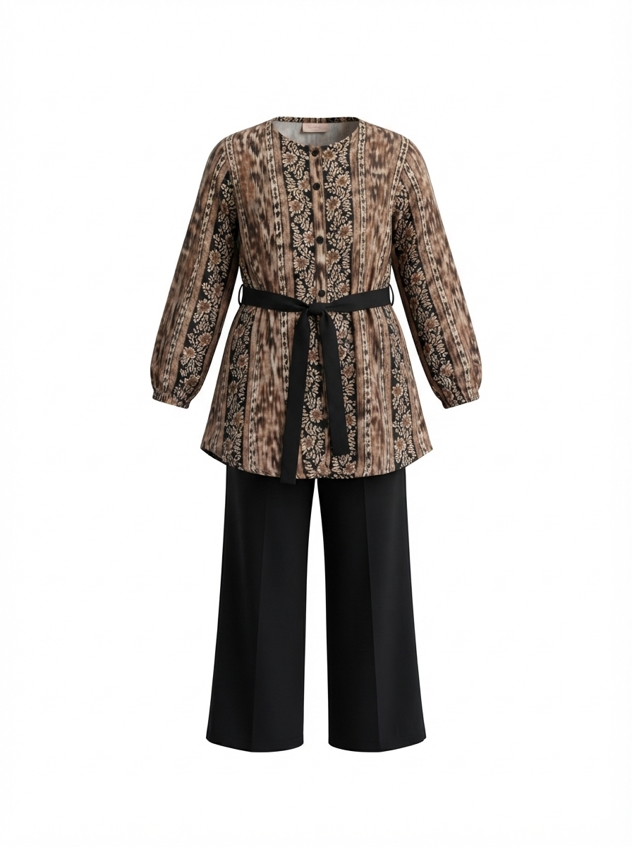 SET GIRLS FLORAL PEBBLE