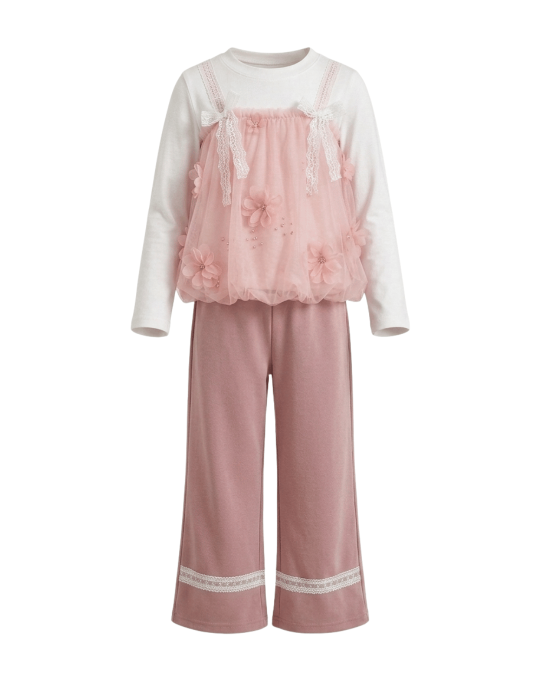 SET GIRLS FLORAL WINGS
