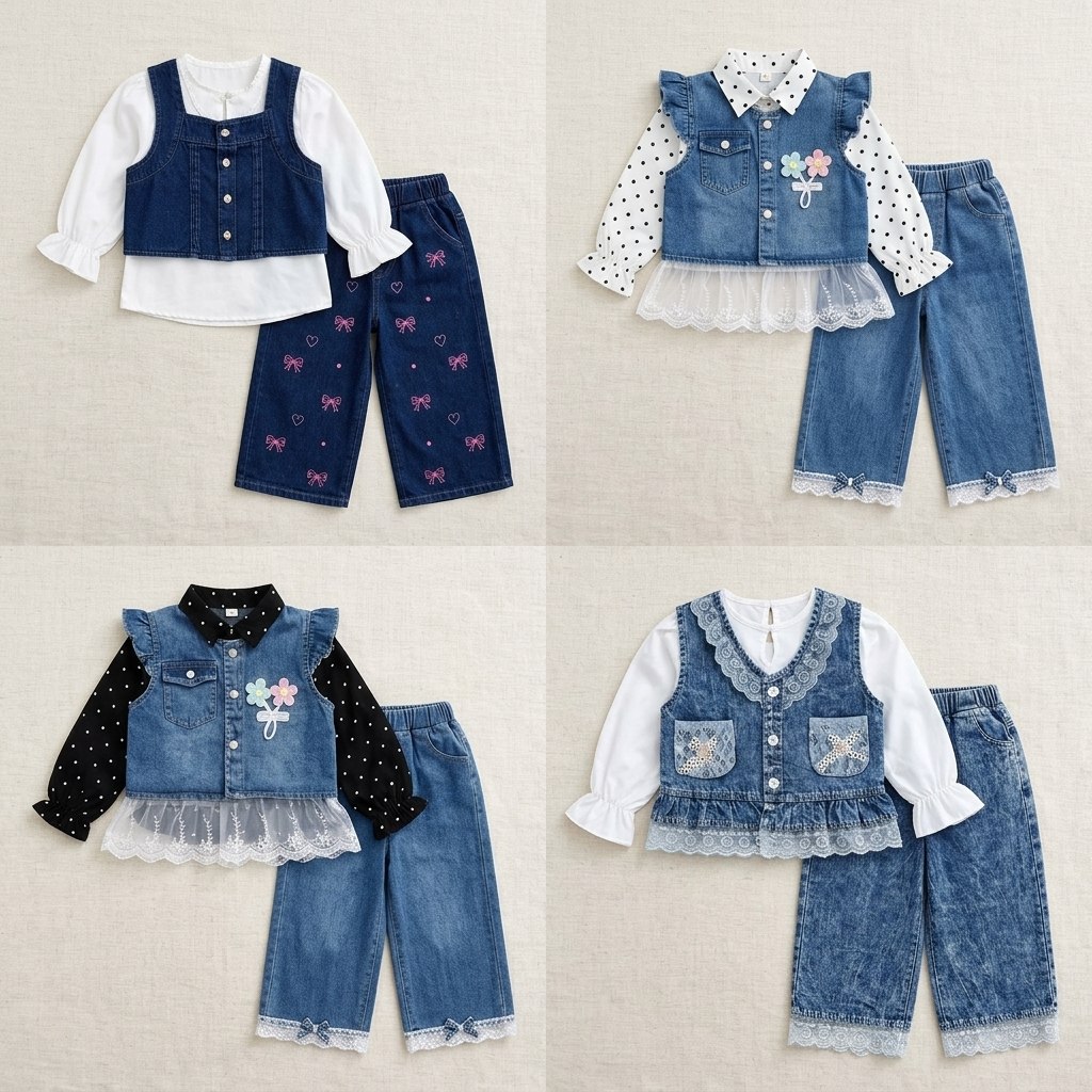 SET GIRLS FLOWER STAR