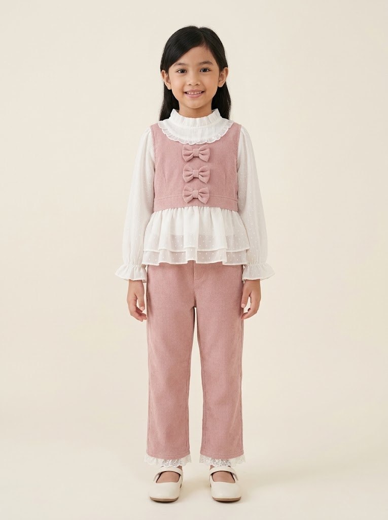 SET GIRLS FLUTTER ROSE
