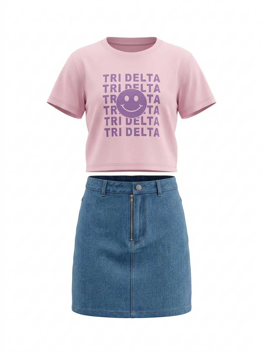 Set Girl Skirt Smile Tridelta