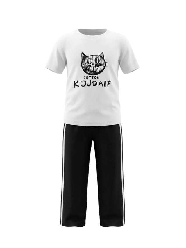 Set Girls Koudaif Longs Cat Cotton