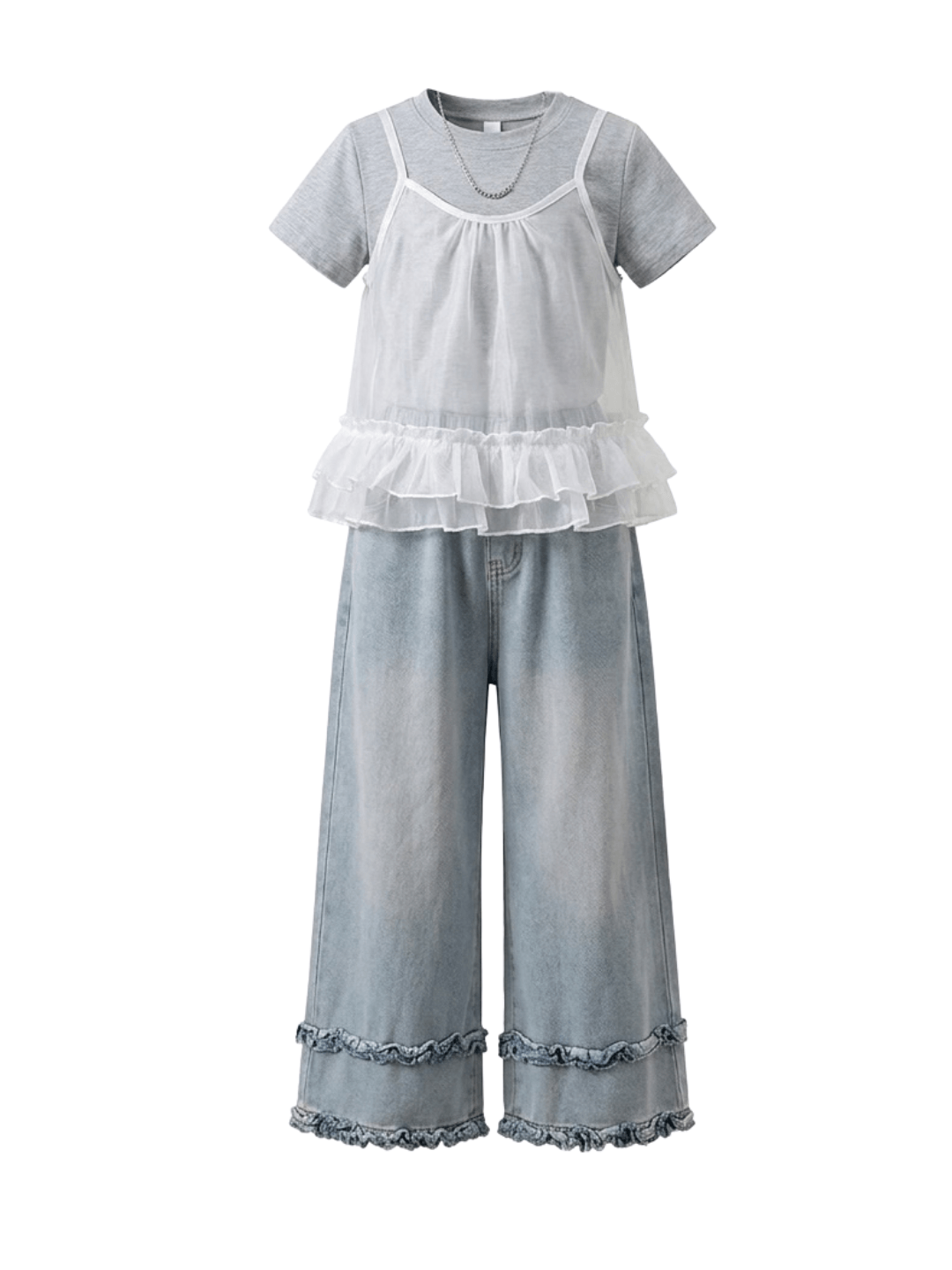 Set Girls Lace Pearl Twirl