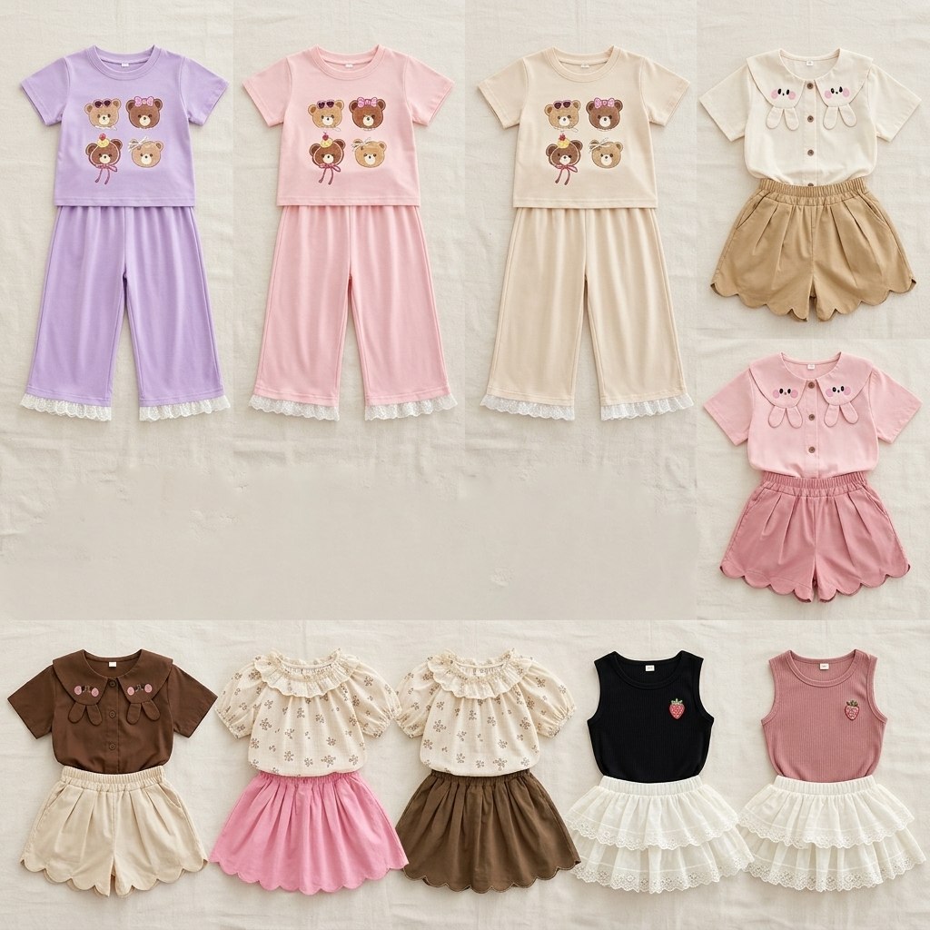 SET GIRLS MACARON RUFFLE β tampilan lain