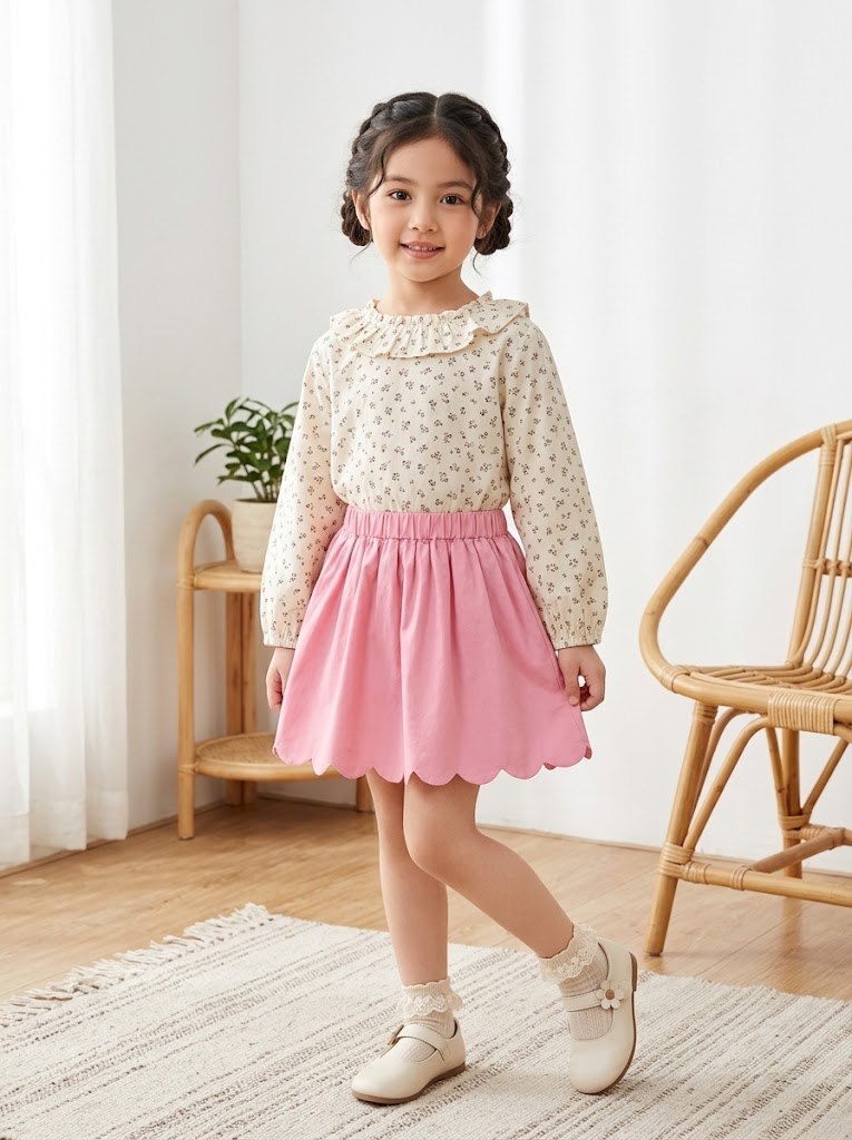 SET GIRLS MACARON RUFFLE - Foto 2