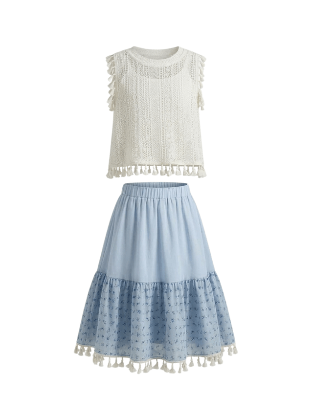 Set Girls Pastel Tassel