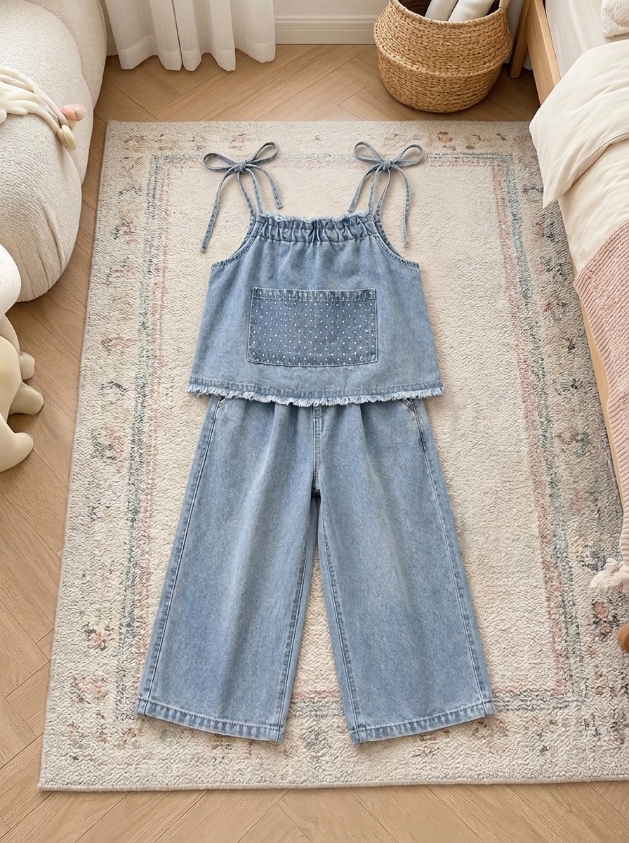 SET GIRLS ROSY POMPOM