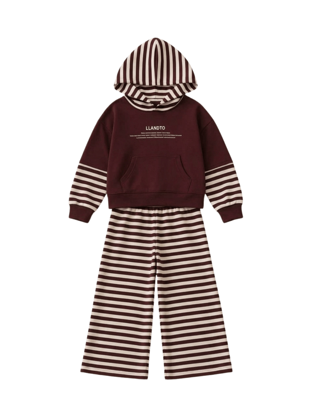 Set Girls Stripe Black Hoodie