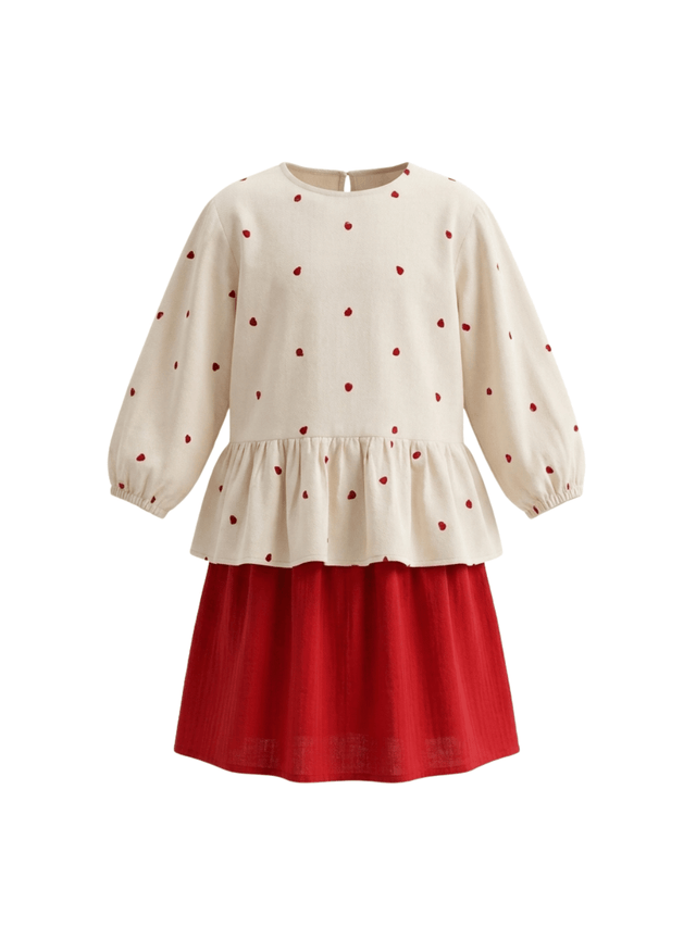 Set Girls Tiny Tomato Smock