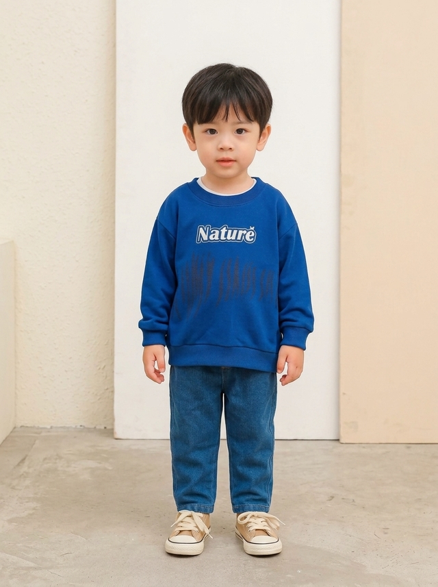 Sweater Boys Crewneck Nature Wool Cable โ tampilan lain