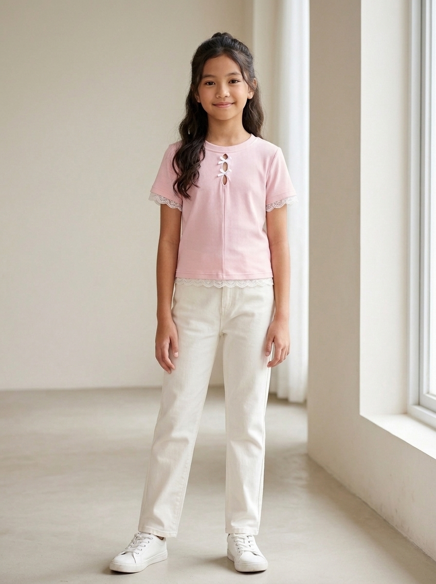 TOPS GIRLS BOW STITCH