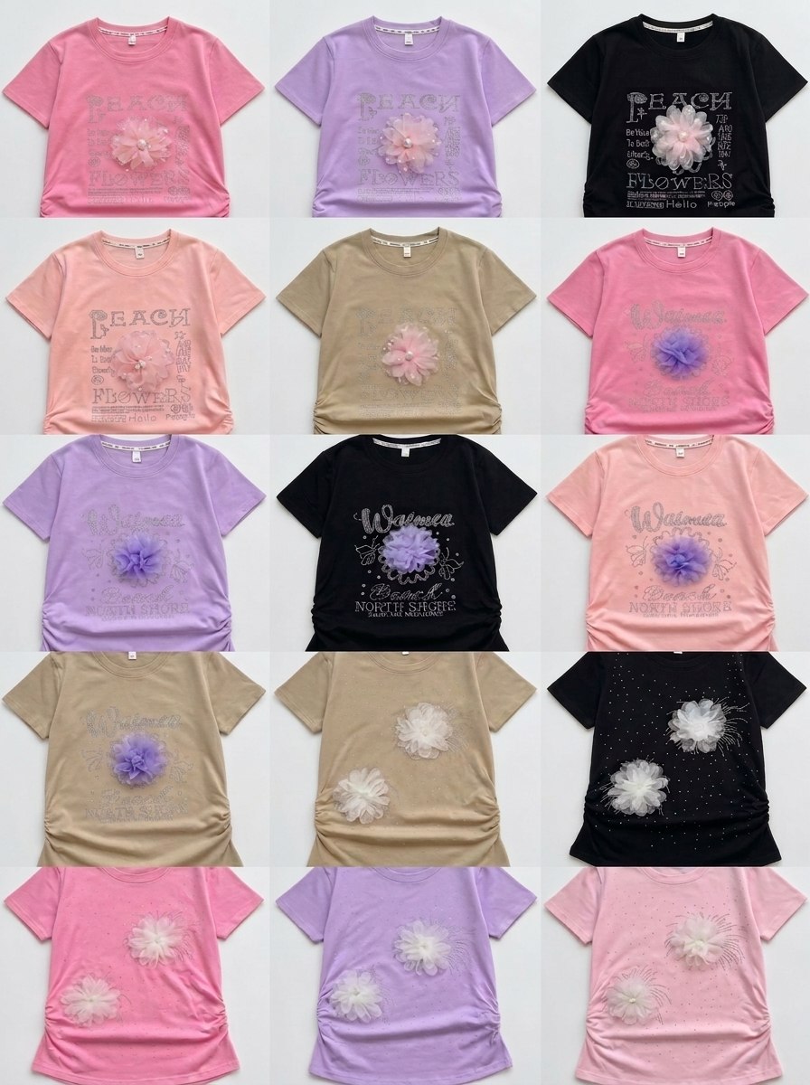 TOPS GIRLS FLOWER TOUCH