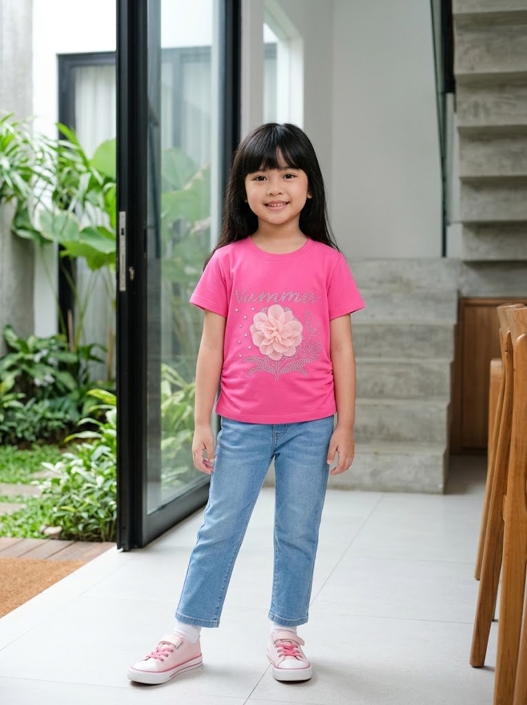 TOPS GIRLS FLOWER TOUCH