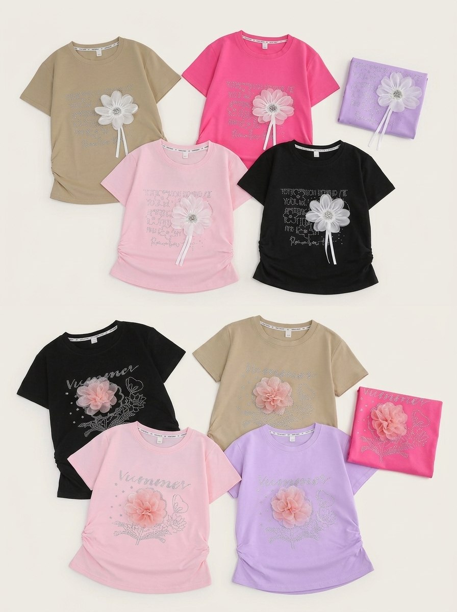 TOPS GIRLS FLOWER TOUCH