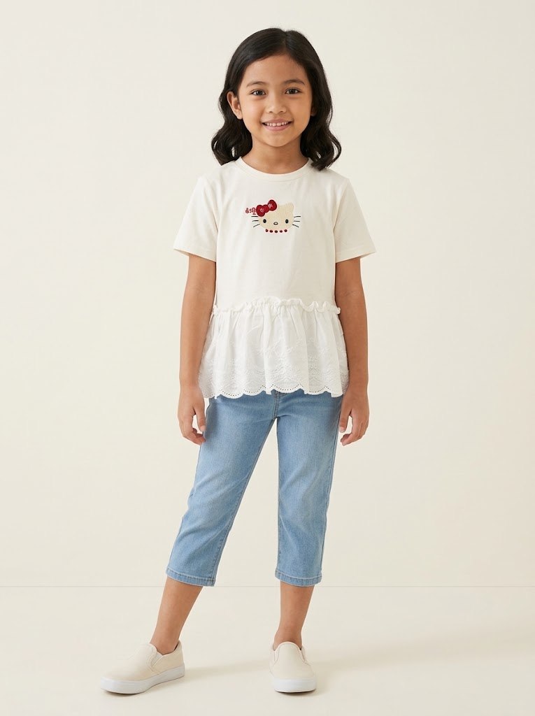 TOPS GIRLS RUFFLE DAISY