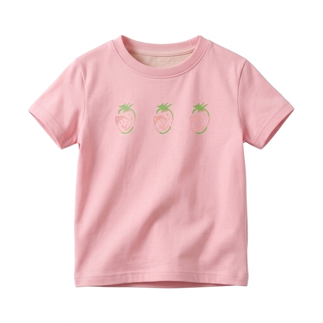 Tops Girl Three Berrys Pink