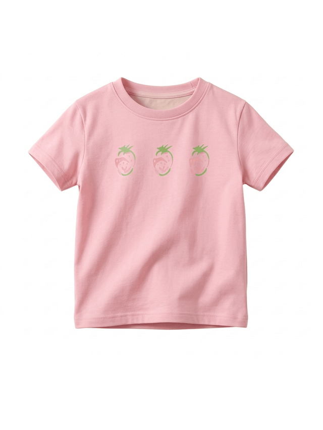 Tops Girl Three Berrys Pink