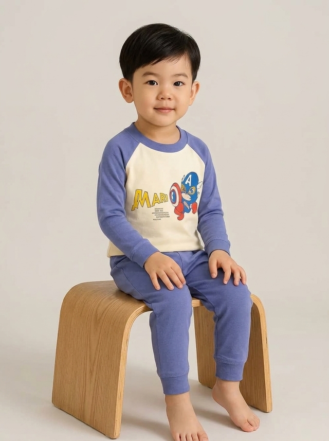 Set Boys Marvel Captain Thems Suit — tampilan lain